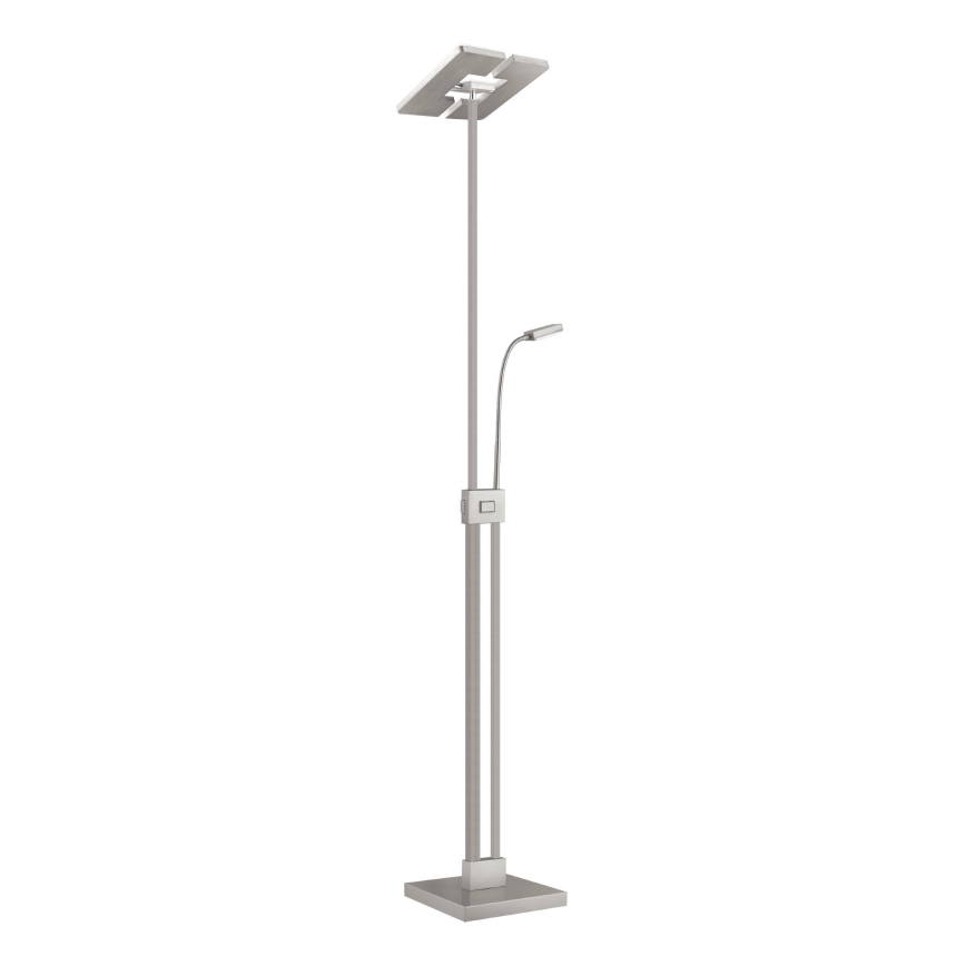 Eglo 33182 - LED Stmievateľná stojacia lampa SOLANO 1xLED/26W/230V +1xLED/3,2W 3000K matný chróm