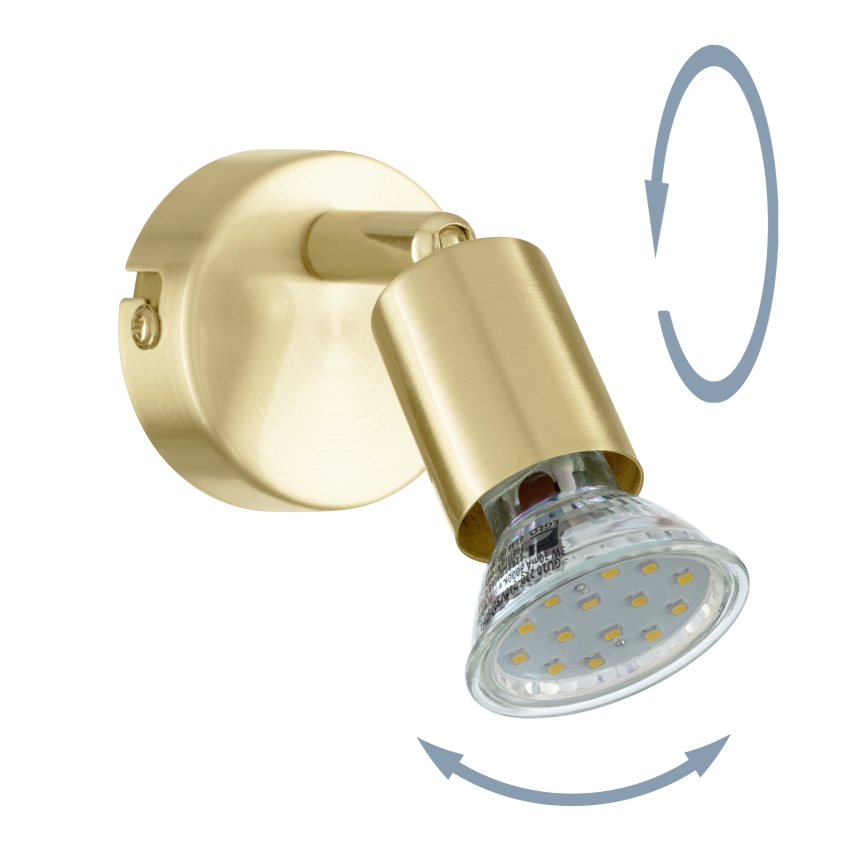 Eglo - LED Nástenné bodové svietidlo 1xGU10/2,8W/230V 3000K zlatá
