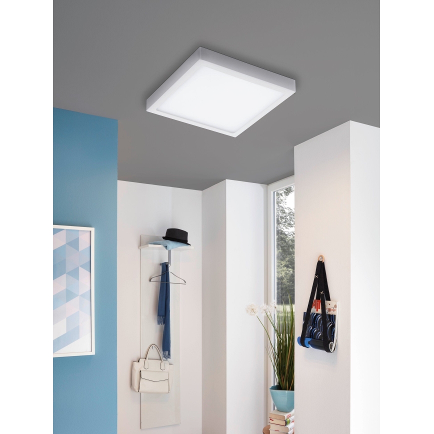 Eglo 33209 - LED RGBW stmievateľné stropné svietidlo FUEVA-C LED/21W/230V 2700-6500K 30x30 cm biela