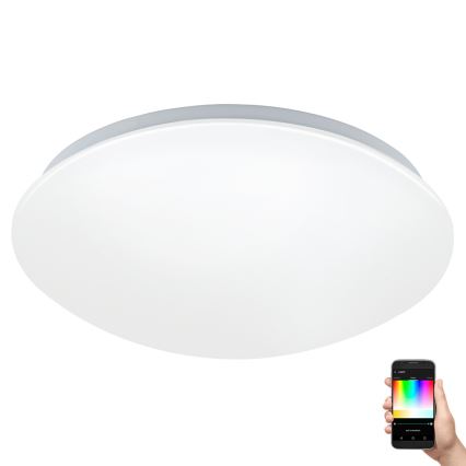 Eglo 33219 - LED RGBW Stmievateľné stropné svietidlo GIRON-C LED/17W/230V pr. 30 cm biela