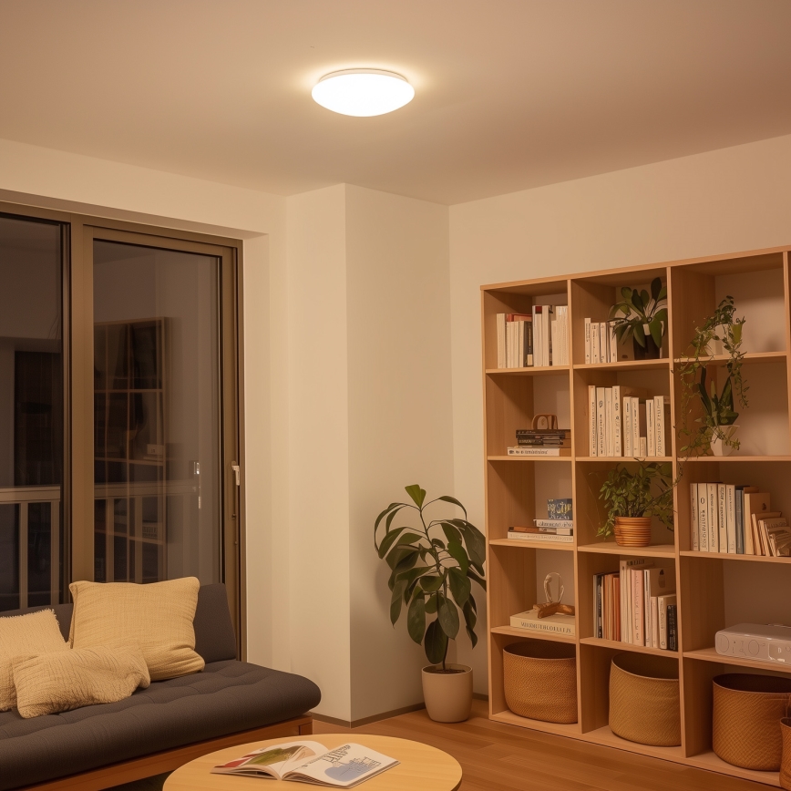 Eglo 33219 - LED RGBW Stmievateľné stropné svietidlo GIRON-C LED/17W/230V pr. 30 cm biele