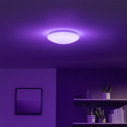 Eglo 33219 - LED RGBW Stmievateľné stropné svietidlo GIRON-C LED/17W/230V pr. 30 cm biele