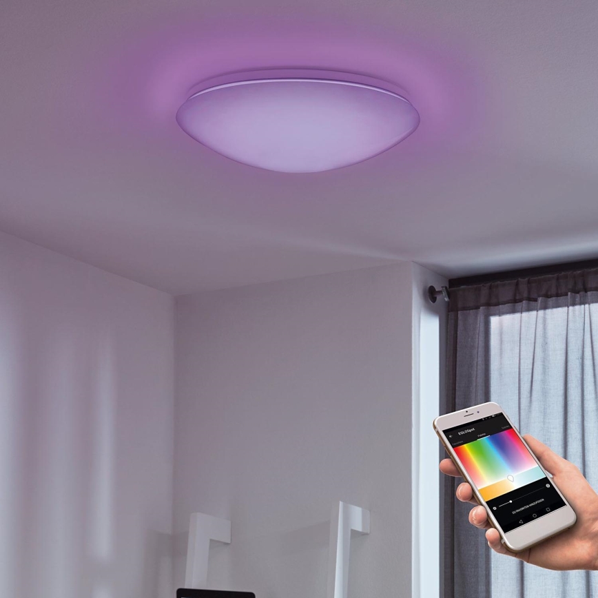 Eglo 33219 - LED RGBW Stmievateľné stropné svietidlo GIRON-C LED/17W/230V pr. 30 cm biela