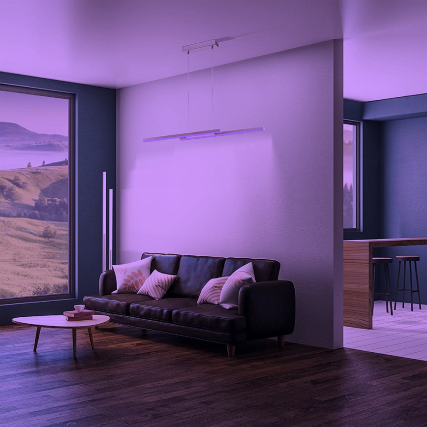 Eglo 33232 - LED RGBW stmievateľný luster na lankách FRAIOLI-C LED/34W/230V matný chróm