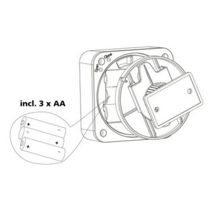 Eglo 33236 - Vonkajší pohybový senzor CONNECT SENSOR 3xAA 12 m biela IP44