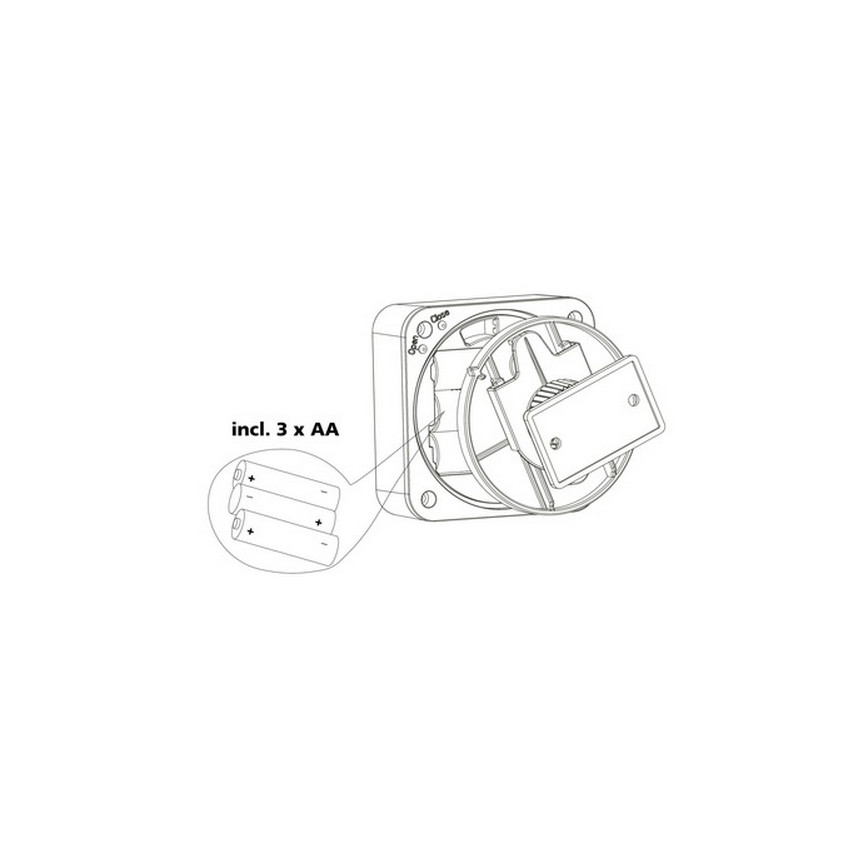 Eglo 33236 - Vonkajší pohybový senzor CONNECT SENSOR 3xAA 12 m biela IP44