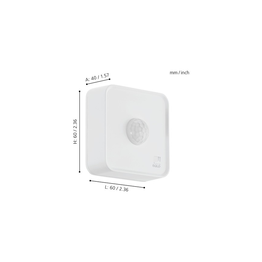 Eglo 33236 - Vonkajší pohybový senzor CONNECT SENSOR 3xAA 12 m biela IP44
