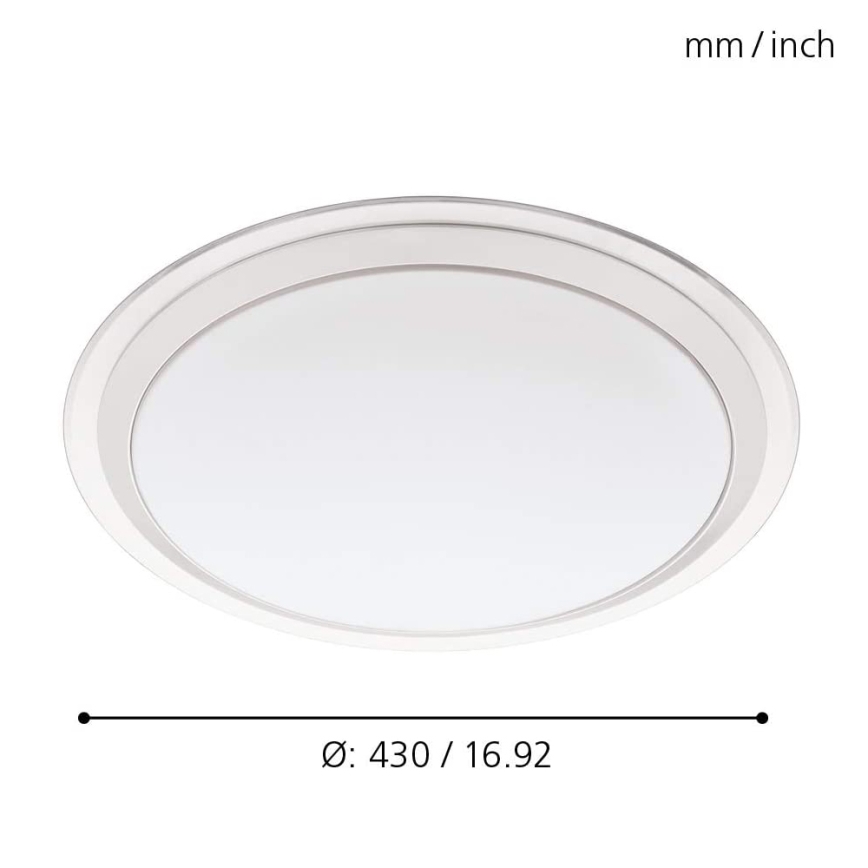Eglo 33255 - LED RGBW stmievateľné stropné svietidlo COMPETA-C LED/17W/230V 2700-6500K priemer 43 cm