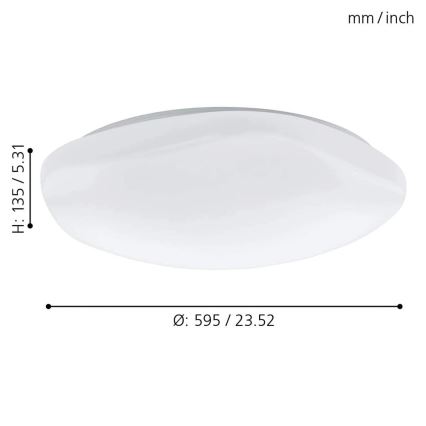 Eglo 33272 - LED RGBW Stmievateľné stropné svietidlo TOTARI-C LED/34W/230V 2700-6500K biela + diaľkové ovládanie