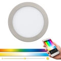 Eglo 33317 - LED RGBW Stmievateľné zapustené stropné svietidlo FUEVA-C LED/15,6W/230V 2700-6500K priemer 22,5 cm