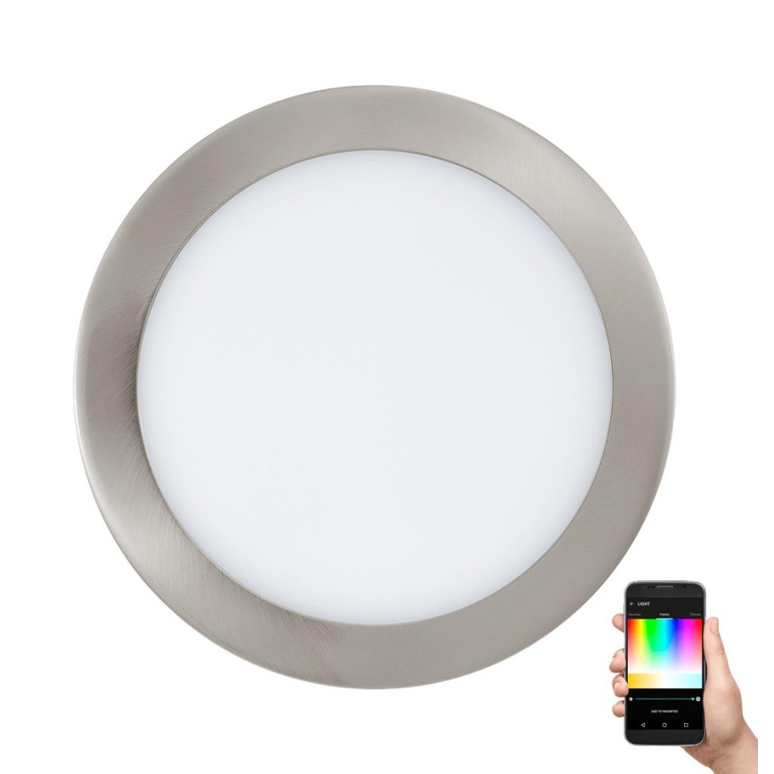 Eglo 33317 - LED RGBW Stmievateľné zapustené stropné svietidlo FUEVA-C LED/15,6W/230V 2700-6500K priemer 22,5 cm
