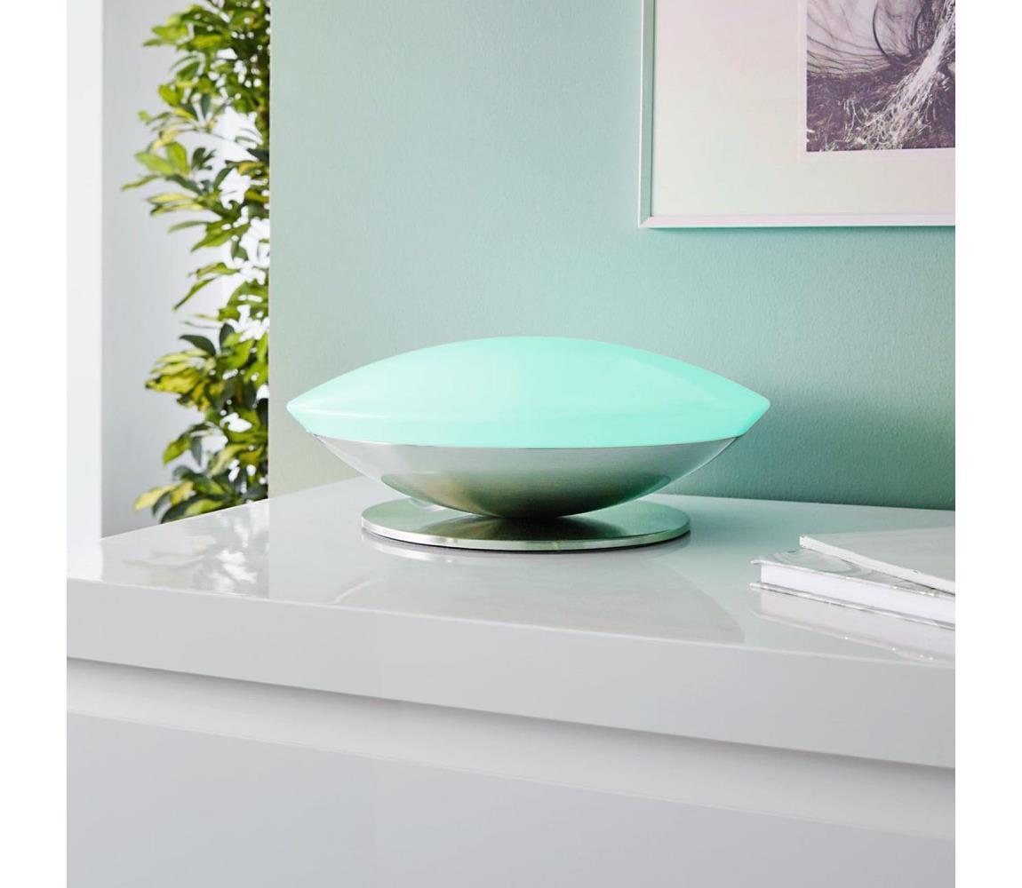 Eglo 33324 - LED RGBW stmievateľná stolná lampa FRATTINA-C LED/18W/230V matný chróm 33324