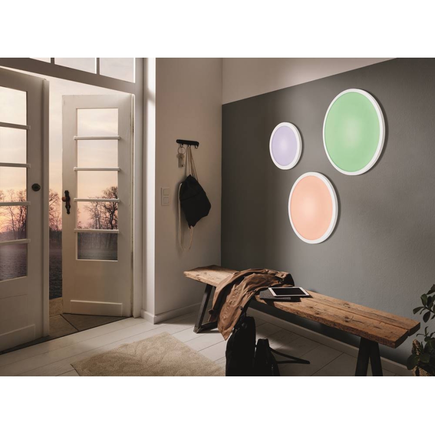 Eglo 33341 - LED RGBW Stmievateľné stropné svietidlo SARSINA-C LED/16W/230V 2700-6500K pr. 30 cm + diaľkové ovládanie