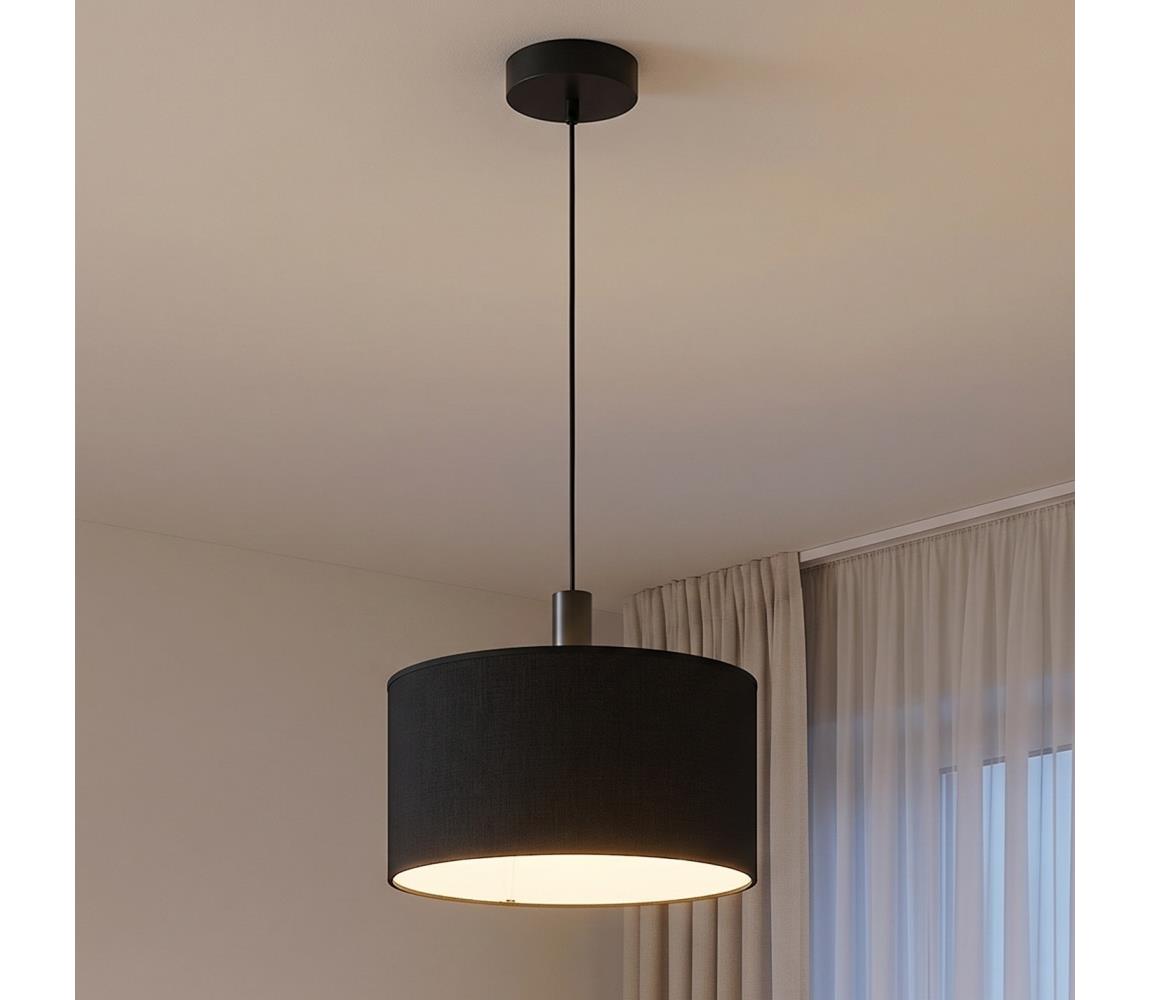 Eglo 33354 - Závesný luster AMANI na lane 1xE27/60W/230V pr. 38 cm čierna 33354