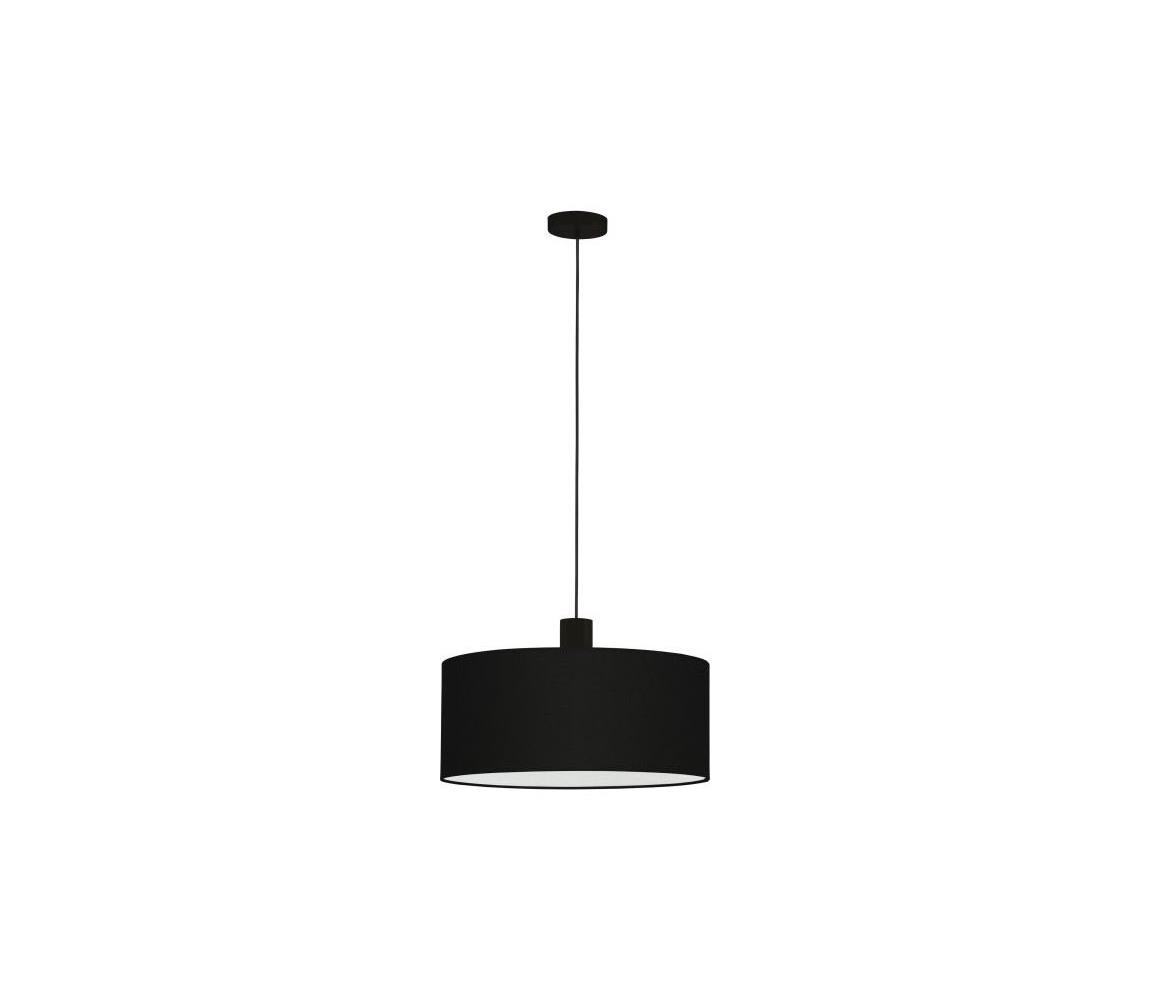 Eglo 33355 - Závesný luster AMANI na lanku 1xE27/60W/230V pr. 53 cm čierna 33355