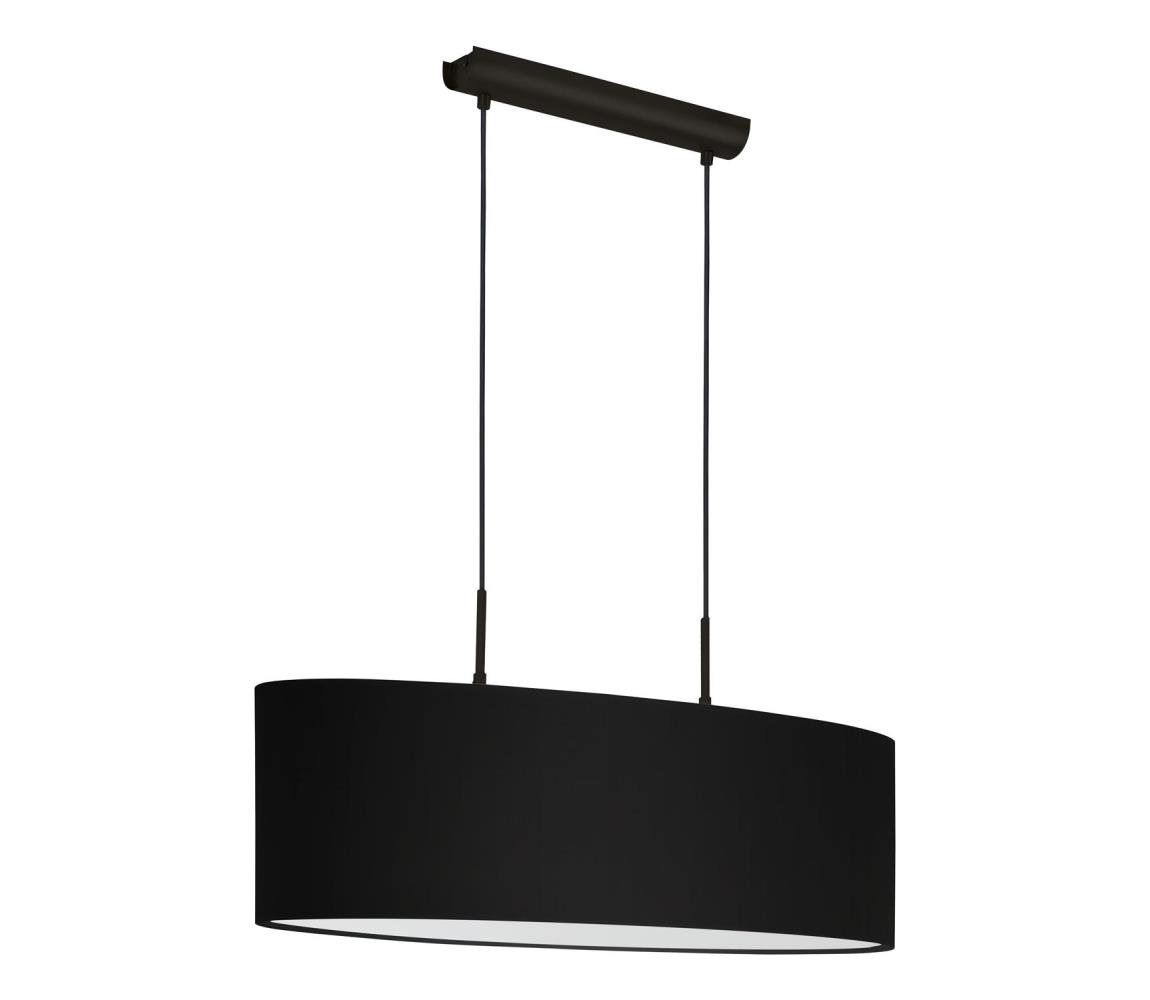 Eglo 33356 - Závesný luster AMANI 2xE27/60W/230V čierny 33356