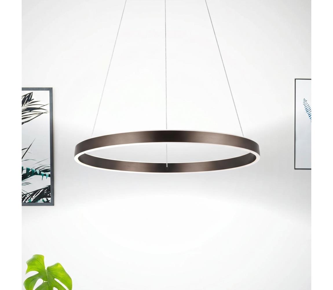 Eglo 33483 - Závesný LED luster ALCAZABA na lane, 2× LED 18 W, 230 V, 3000 K, priemer 55 cm, bronzový 33483