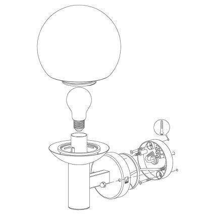 Eglo 33564 - LED Vonkajšie nástenné svietidlo NISIA-C LED/9W/230V IP44