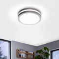 Eglo 33572 - Stlmiteľné LED kúpeľňové stropné svietidlo LOCANA-C LED/14W/230V IP44 strieborné