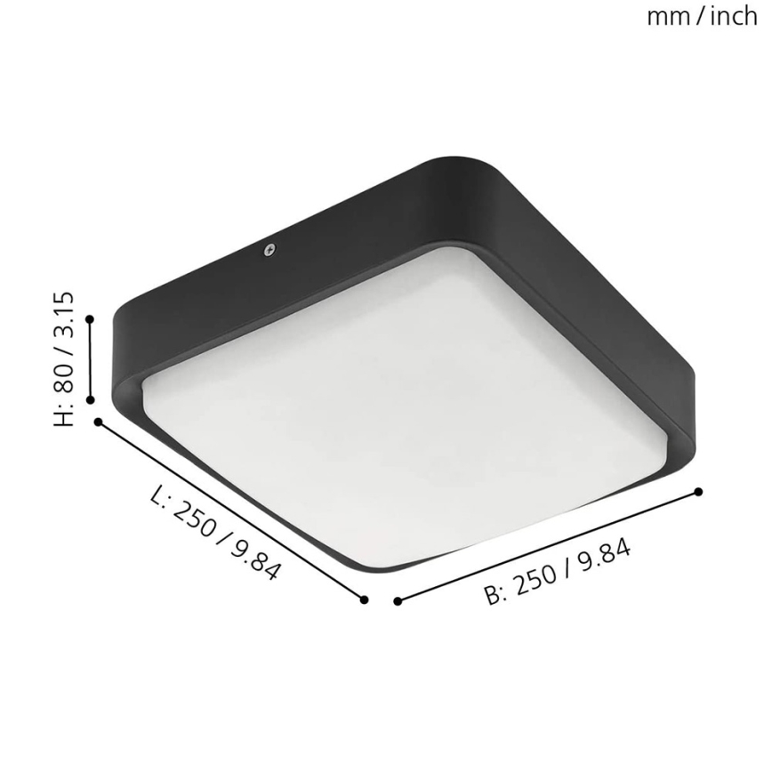 Eglo 33573 - LED Stmievateľné vonkajšie stropné svietidlo PIOVE-C LED/14W/230V IP44