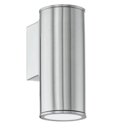 Eglo 33581 - LED RGBW stmievateľné vonkajšie nástenné svietidlo RIGA 1xGU10/5W/230V 2700-6500K IP44 matný chróm