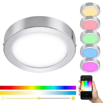 Eglo 33667 - LED RGBW Stmievateľné kúpeľňové stropné svietidlo FUEVA-C LED21W/230V pr. 30 cm IP44
