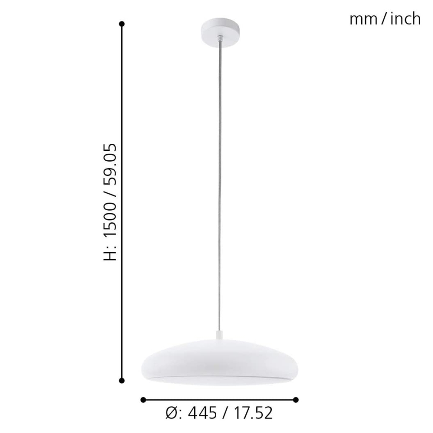 Eglo 33765 - LED RGBW Stmievateľný luster na lanku RIODEVA-C LED/27W/230V 2700-6500K biela