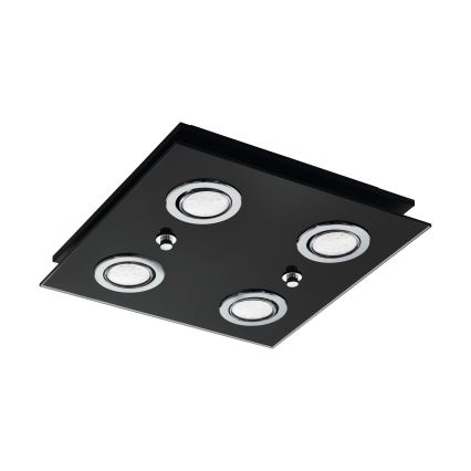 Eglo - LED Stropné svietidlo 4xGU10/2,8W/230V 3000K čierna
