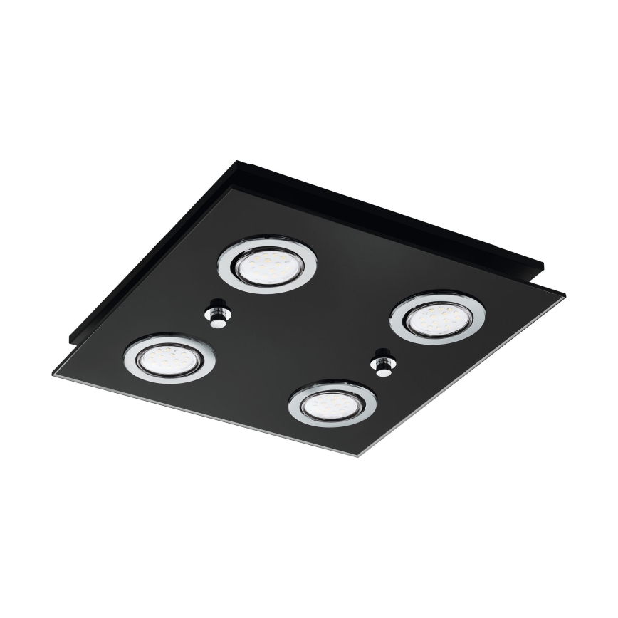 Eglo - LED Stropné svietidlo 4xGU10/2,8W/230V 3000K čierna