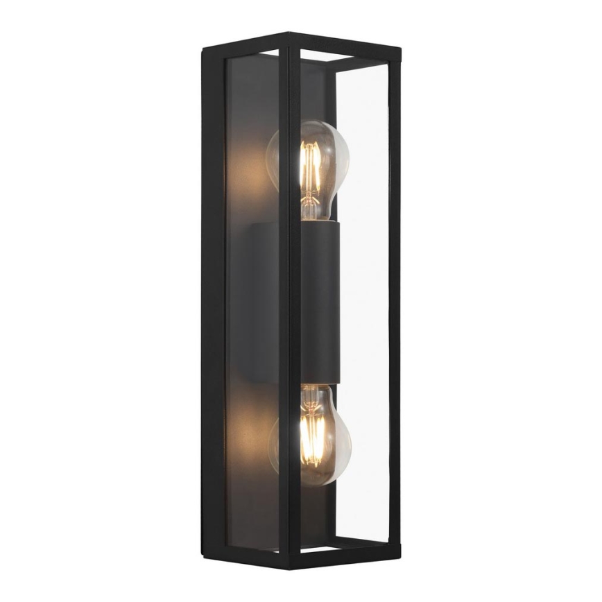 Eglo 33856 - Vonkajšie nástenné svietidlo ALAMONTE 2xE27/60W/230V IP44 čierna