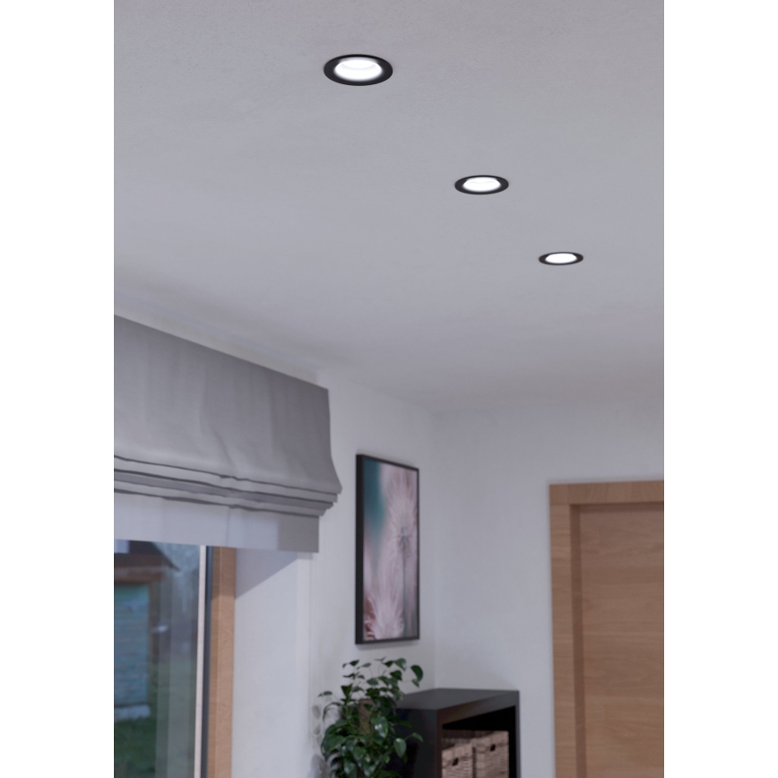 Eglo - LED Stmievateľné podhľadové svietidlo LED/6W/230V čierna