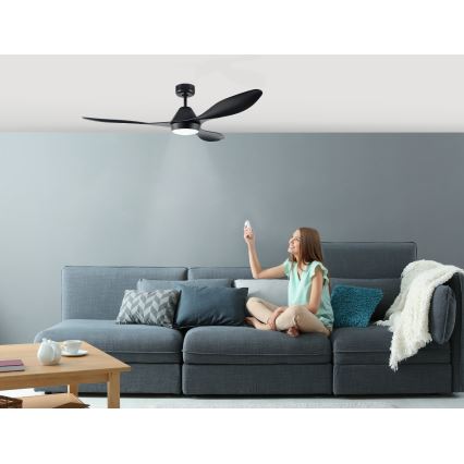 Eglo - LED Stropný ventilátor LED/18W/230V + diaľkové ovládanie