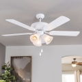 Eglo 35076 - Stropný ventilátor LAS PALMAS 3xE27/40W/230V biela