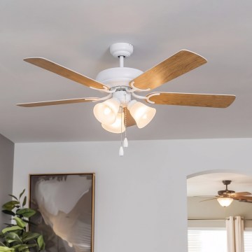 Eglo 35076 - Stropný ventilátor LAS PALMAS 3xE27/40W/230V hnedý