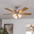 Eglo 35077 - Stropný ventilátor LAS PALMAS 3xE27/40W/230V hnedá