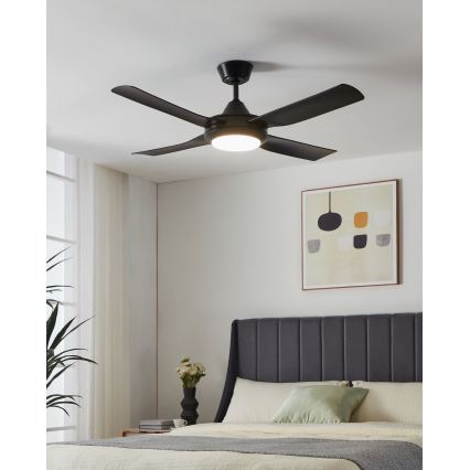 Eglo - LED Stropný ventilátor LED/20W/230V čierna + diaľkové ovládanie