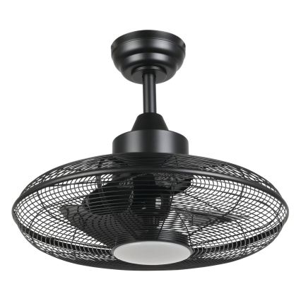Eglo - LED stropný ventilátor LED/15W/230V 3000/4000/5000K pr. 53 cm čierna + diaľkové ovládanie
