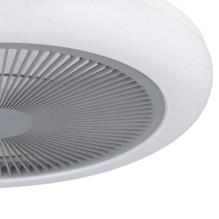 Eglo - LED Stmievateľný stropní ventilátor LED/25,5W/230V šedá + diaľkové ovládanie