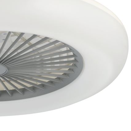 Eglo - stmievateľný LED stropný ventilátor 3×LED/12,6 W/230 V 2700–6500 K, priemer 55 cm, sivý + diaľkové ovládanie