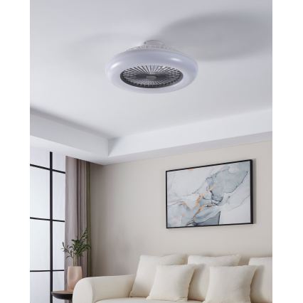 Eglo - stmievateľný LED stropný ventilátor 3×LED/12,6 W/230 V 2700–6500 K, priemer 55 cm, sivý + diaľkové ovládanie