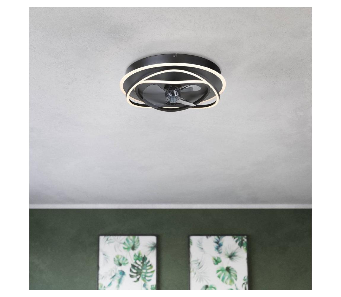 Eglo 35146 - stmievateľný LED stropný látor NAMORI 4×LED/9W/230V pr.50 cm čierny + DO 35146