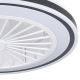 Eglo - LED Stmievateľný stropný ventilátor LED/25,5W/230V biela/čierna 2700-6500K + diaľkové ovládanie