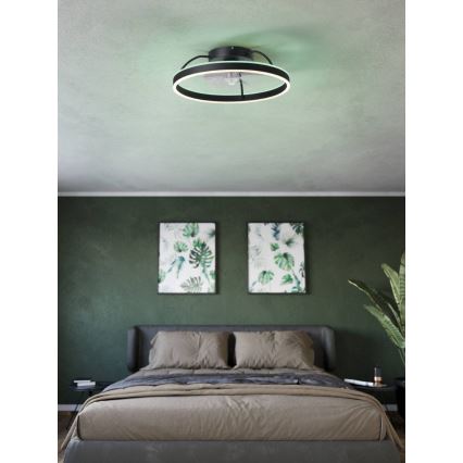 Eglo - LED RGBW stmievateľný stropný ventilátor LED/36W/230V 3000-6500K pr. 50 cm čierny + diaľkové ovládanie