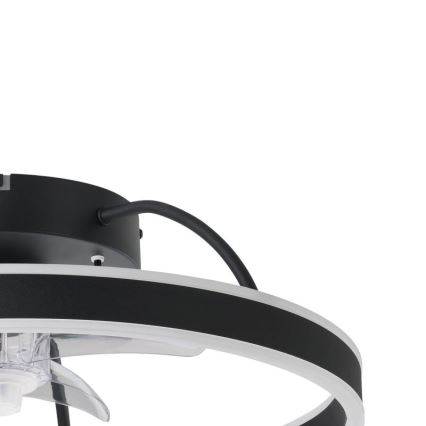 Eglo - LED RGBW Stmievateľný stropný ventilátor LED/36W/230V 3000-6500K čierna + diaľkové ovládanie