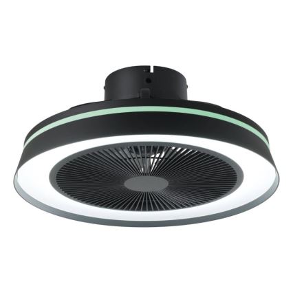 Eglo - LED RGBW Stmievateľný stropný ventilátor 3xLED/8,5W/230V+LED/6W 2700-6500K pr. 48 cm čierny + diaľkové ovládanie