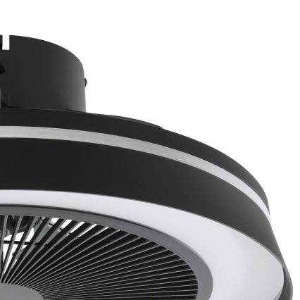 Eglo - LED RGBW Stmievateľný stropný ventilátor 3xLED/8,5W/230V+LED/6W 2700-6500K pr. 48 cm čierny + diaľkové ovládanie