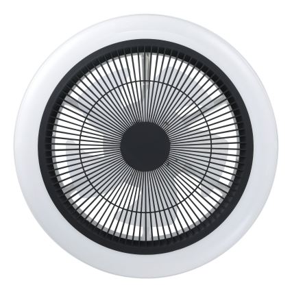 Eglo - LED stmievateľný stropný ventilátor, 3×LED, 8,5 W, 230 V, 2700–6500 K, Ø 45,5 cm, čierny + diaľkové ovládanie