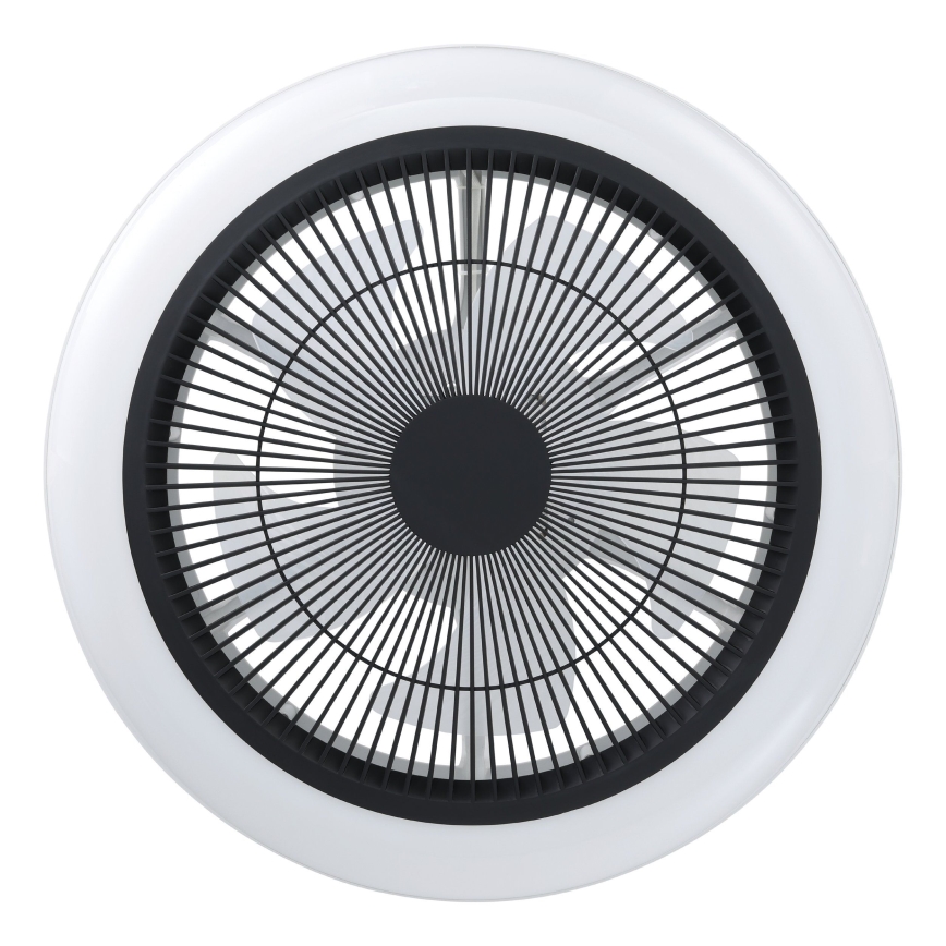 Eglo - LED stmievateľný stropný ventilátor, 3×LED, 8,5 W, 230 V, 2700–6500 K, Ø 45,5 cm, čierny + diaľkové ovládanie