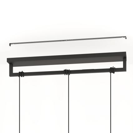 Eglo - Luster na lanku 3xE27/40W/230V čierna