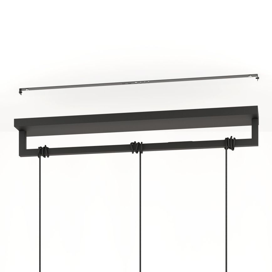 Eglo - Luster na lanku 3xE27/40W/230V čierna